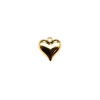 Colgantes de Aleación de Zinc en Forma de Corazón, 18K chapado en oro, Bricolaje, 14.2x15.2mm, Vendido por UD