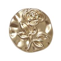 Zinc Alloy Shank Button, Rose, gold color plated, DIY golden 