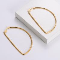 Stainless Steel Leverback Earring, 316L Stainless Steel, Letter D, 18K gold plated, fashion jewelry & for woman, golden 