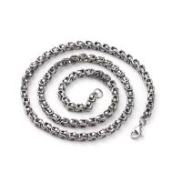 Stainless Steel Chain Necklace, 304 Stainless Steel, polished, fashion jewelry & Unisex, original color, 6mm 