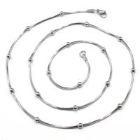 Stainless Steel Chain Necklace, 304 Stainless Steel, polished & Unisex, original color, 1.2mm,4mm 