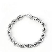 Stainless Steel Chain Bracelets, 304 Stainless Steel & Unisex original color 