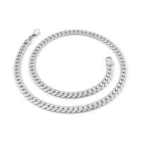 Stainless Steel Chain Necklace, 304 Stainless Steel, polished & Unisex 6mm 
