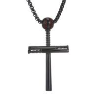 Titanium Steel Jewelry Necklace, Cross, plated, Unisex 