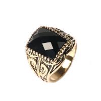 Resin Zinc Alloy Finger Ring, with Resin, Geometrical Pattern, plated, vintage & for man US Ring .5-10 