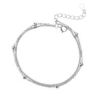 Brass Anklet, Cupronickel, with 1.6inch extender chain, platinum plated, fashion jewelry & for woman Approx 8.3 Inch 