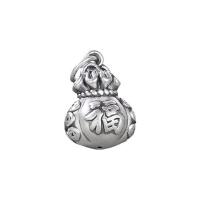 Thailand Sterling Silver Pendant, Money Bag, Antique finish, DIY, silver color Approx 4.5mm 