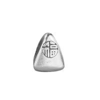 Bali Sterling Silber Perlen, Thailand, Dreieck, Antikes Finish, DIY, Silberfarbe, 8x10mm, Bohrung:ca. 3.5mm, verkauft von PC