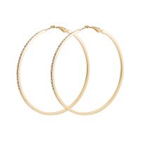 Zinc Alloy Hoop Earring, fashion jewelry & micro pave cubic zirconia & for woman 