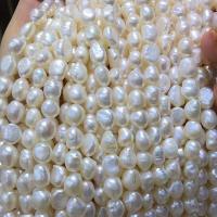 Baroque Cultured Freshwater Pearl Beads, DIY, white, 7-8mm Approx 15 Inch 