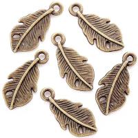 Zinc Alloy Feather Pendants, plated, Unisex Approx 