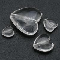 Transparent Acrylic Beads, Heart, DIY clear Approx 1mm 