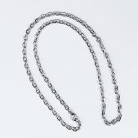 Stainless Steel Chain Necklace, 316L Stainless Steel, electrolyzation & Unisex original color 