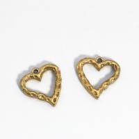 pendentifs de cœur en inox , Acier inoxydable 304, coeur, Placage, DIY, doré Vendu par PC