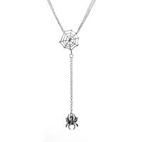 Ожерелье цинкового сплава , цинковый сплав, с 5cm наполнитель цепи, плакирован серебром, ювелирные изделия моды & Женский, серебряный, длина:49 см, продается PC