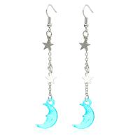 Acrylic Drop Earring, Zinc Alloy, with Acrylic, silver color plated, fashion jewelry & for woman 85mm 