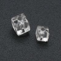 Transparent Acrylic Beads, Square, DIY clear Approx 1mm 