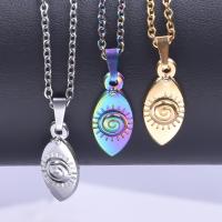 Stainless Steel Jewelry Necklace, 304 Stainless Steel, Horse Eye, Vacuum Ion Plating & for woman Approx 50 cm 