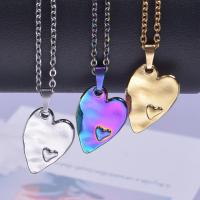 Stainless Steel Jewelry Necklace, 304 Stainless Steel, Heart, Vacuum Ion Plating & for woman Approx 50 cm 