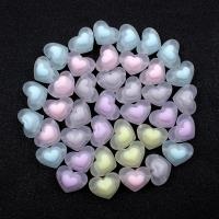 Bead in Bead Acrylic Beads, Heart, injection moulding, DIY & frosted Approx 