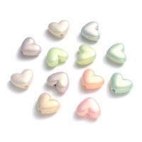 Granos de acrílico Milagro, Corazón, Bricolaje & pearlized, color mixto, 14mm, aproximado 50PCs/Bolsa, Vendido por Bolsa