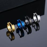 Stainless Steel Huggie Hoop Earring, 316L Stainless Steel, polished, fashion jewelry & for man 