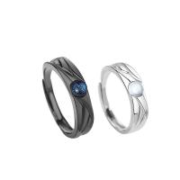 Палец кольцо-латунь, Латунь, с Лунный камень, Другое покрытие, ювелирные изделия моды & Мужская & разные стили для выбора, продается PC
