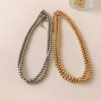 Brass Chain Necklace, with 5cm extender chain, Round, plated, DIY & for woman 5mm cm 