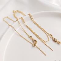 Brass Bracelets, plated & for woman, gold 