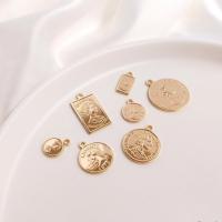 Brass Jewelry Pendants, plated gold 