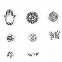 Zinc Alloy Spacer Beads, antique silver color plated, DIY 3-15mm 