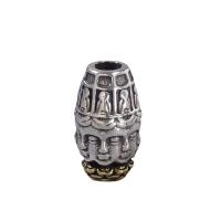 Thailand Sterling Silver Spacer Bead, with Brass, Antique finish, DIY silver color 