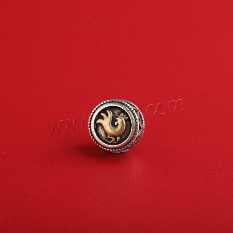 Thailand Sterling Silver Spacer Bead, with Brass, Chinese Zodiac, Antique finish, DIY & different materials for choice, more colors for choice, 7x10mm, Hole:Approx 2mm, Sold By PC