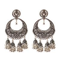 Fashion Fringe Earrings, Zinc Alloy, plated, fashion jewelry & for woman 80mm 