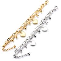 Stainless Steel Charm Bracelet, 304 Stainless Steel, with 4.5cm extender chain, Vacuum Ion Plating, fashion jewelry & for woman cm 