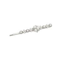 Hair Slide, Zinc Alloy, with ABS Plastic Pearl, Vacuum Ion Plating, fashion jewelry & for woman 