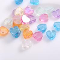 Transparent Acrylic Beads, Heart, DIY, mixed colors, 8mm, Approx 
