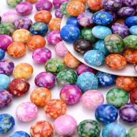 Crackle Acrylic Beads, Flat Round, DIY 10mm, Approx 