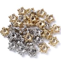 Überzogene CCB Kunststoff Perlen, Verkupferter Kunststoff, Blume, plattiert, DIY, keine, 13x13mm, ca. 50PCs/Tasche, verkauft von Tasche