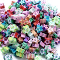 Flower Polymer Clay Beads & DIY, mixed colors, 10mm 