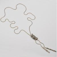 Rhinestone Zinc Alloy Necklace, fashion jewelry & for woman & with rhinestone Approx 88 cm 