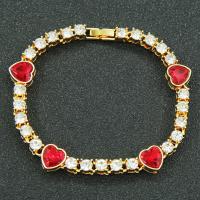 Zinc Alloy Rhinestone Bracelets, fashion jewelry & Unisex & with rhinestone Approx 20.5 cm 