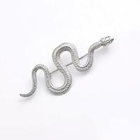 Zinc Alloy Jewelry Brooch, Snake, plated, fashion jewelry & for woman 