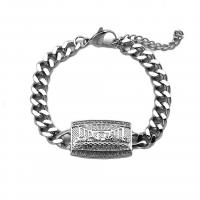 Edelstahl Armbänder, 316 L Edelstahl, Vakuum-Ionen-Beschichtung, Modeschmuck & unisex & mit Strass, keine, 10mm, Länge:ca. 10.24 ZollInch, verkauft von PC