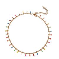 Bracelets en acier inoxydable bijoux, Acier inoxydable 304, avec 1.97inch chaînes de rallonge, longueur différente pour le choix & pour femme & autocollant époxyde, plus de couleurs à choisir, Vendu par PC