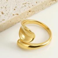 Stainless Steel Finger Ring, 304 Stainless Steel, 18K gold plated, fashion jewelry & for woman, golden, 16mm 