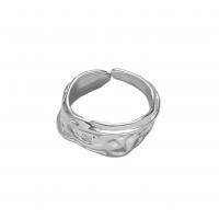 Brass Finger Ring, silver color plated, fashion jewelry & Unisex silver color, 18mm 
