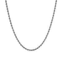 Collar de la joyería de titanio, Partículas de acero, Cadena de cuerda francesa & para mujer, color original, longitud:aproximado 17.71 Inch, Vendido por UD