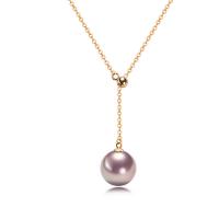 Freshwater Pearl Brass Necklace, with Freshwater Pearl & 18K Gold & Thailand Sterling Silver, gold color plated  & for woman Approx 17.71 Inch 