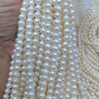 Naturales agua dulce perlas sueltas, Perlas cultivadas de agua dulce, Esférico, Bricolaje, Blanco, 6-7mm, longitud:35-37 cm, Vendido por UD